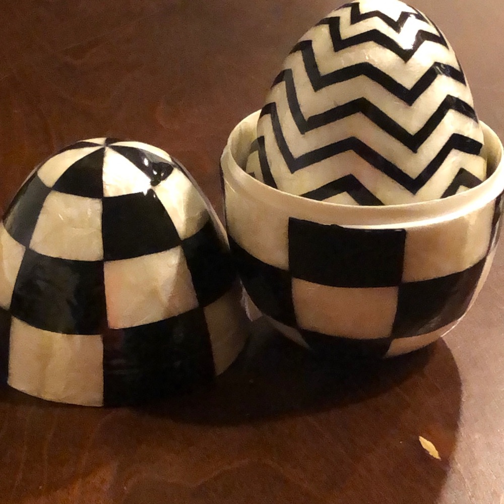 MacKenzie Childs Courtly Check Easter Eggs